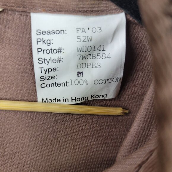 Melrose Studio Western-Style Corduroy Button-Up Brown Medium Shirt Long Sleeve - Picture 5 of 11